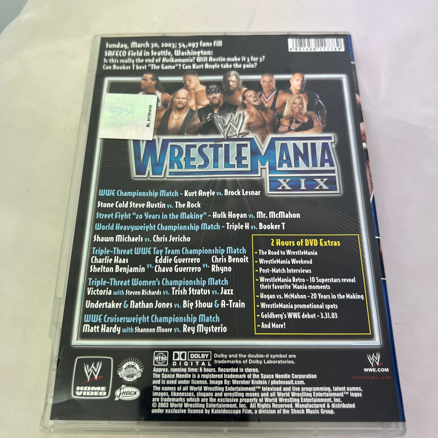 WWE Wrestlemania 19 XIX DVD