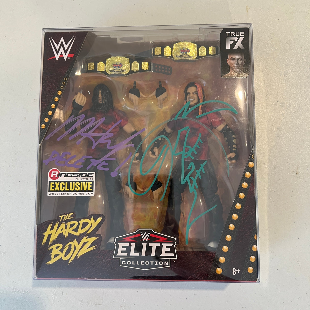 WWE Signed Brood Hardy Boyz Jeff Matt Hardy Elite Autographed COA Figures 2 Pack in Case