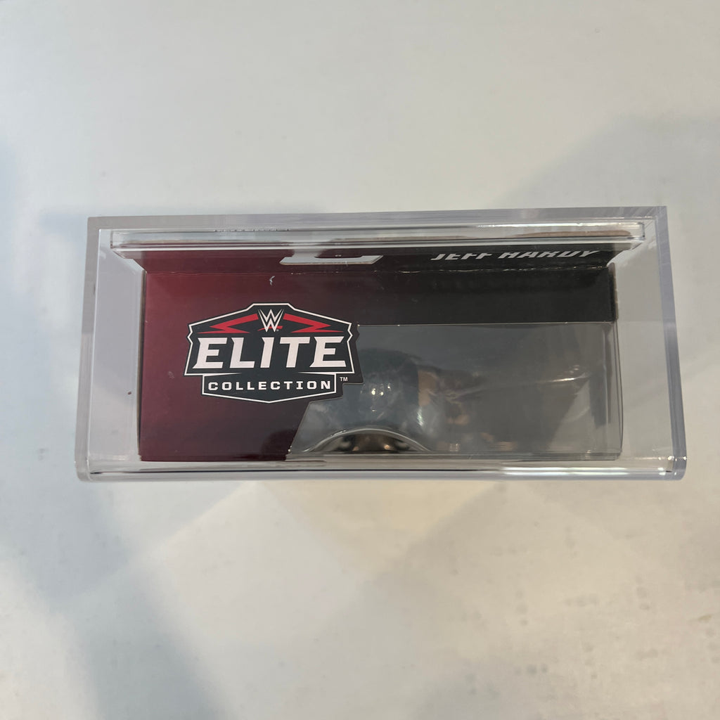 WWE Jeff Hardy Elite Survivor Series Action Figure Mattel in Acrylic Case