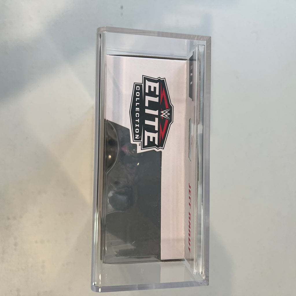 WWE Jeff Hardy Elite 71 Action Figure Mattel in Acrylic Defender Case