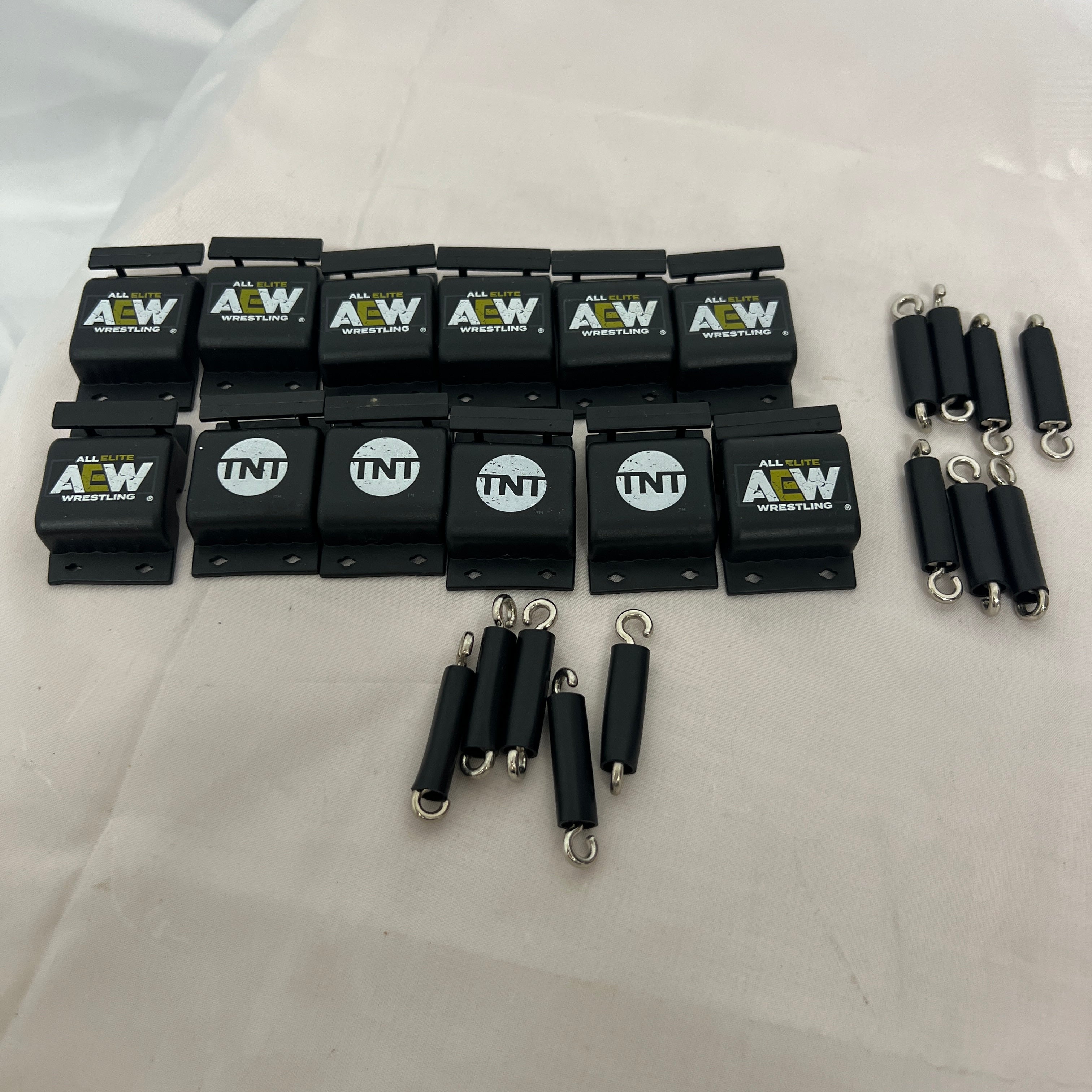 Turnbuckles and Clips Lot for AEW Scale Ring Replacement Part