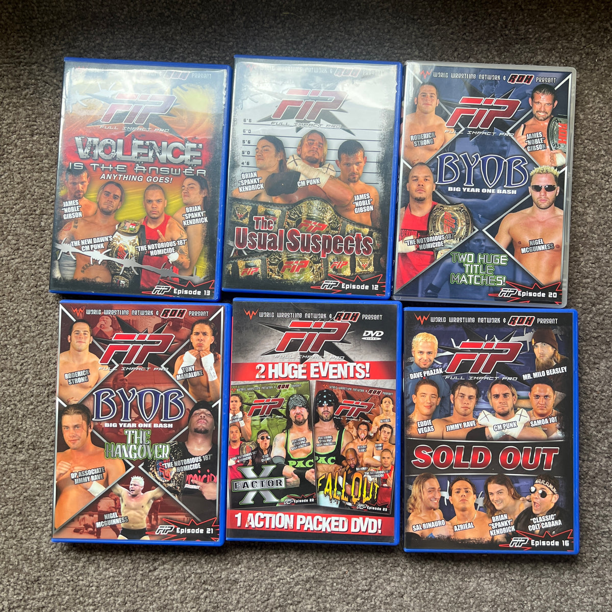 FIP Full Impact Pro Wrestling DVDs 2005 - feat CM Punk, Samoa Joe WWE