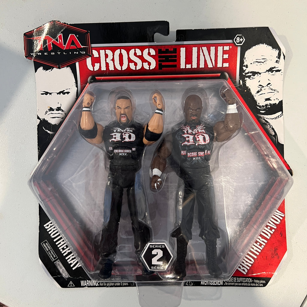TNA Impact Cross The Line Team 3D Dudley Brothers Bubba Ray Devon Figure WWE