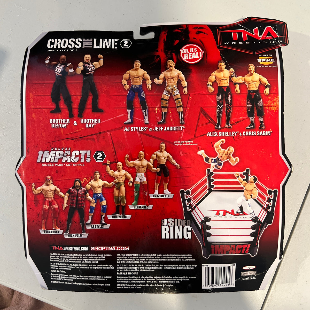 TNA Impact Cross The Line Team 3D Dudley Brothers Bubba Ray Devon Figure WWE