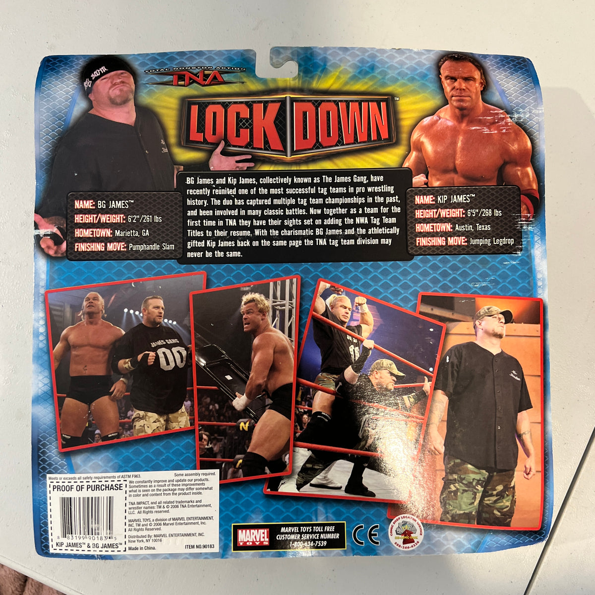 TNA Marvel THE JAMES GANG Kip & BG James WWE Wrestling Figures WWE
