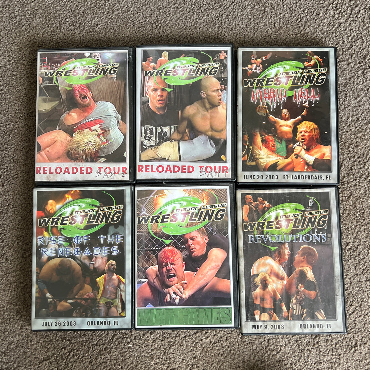 MLW Set of 6 DVDs Reloaded WWE Wreslting