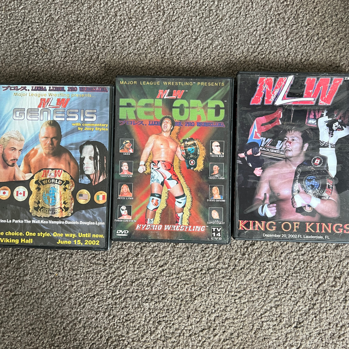 MLW Set of 3 DVDs WWE Wreslting