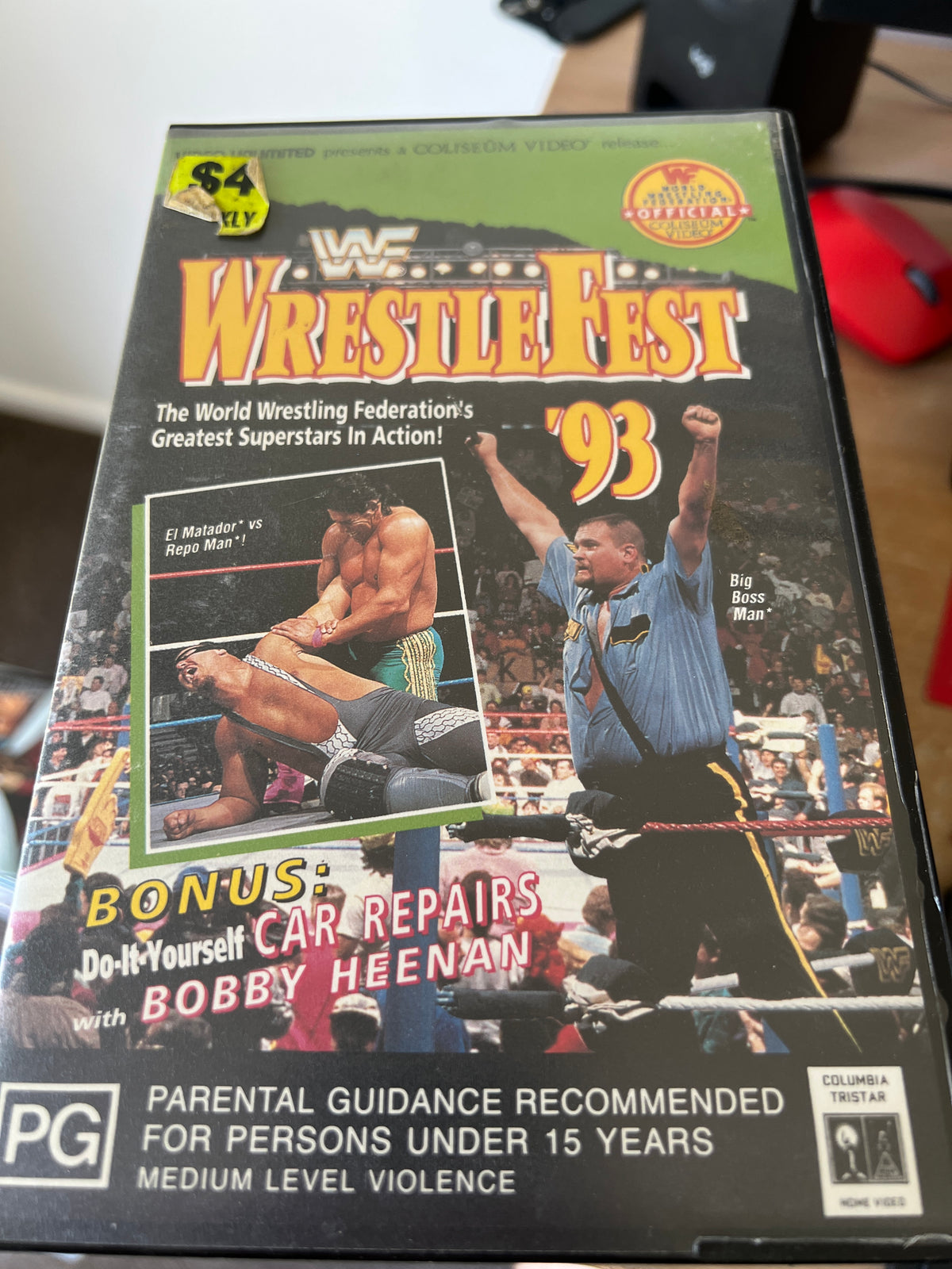 WWF Wrestlefest 1993 93 VHS Video Tape Silver Vision Retro WWE Bret Hart Kamala
