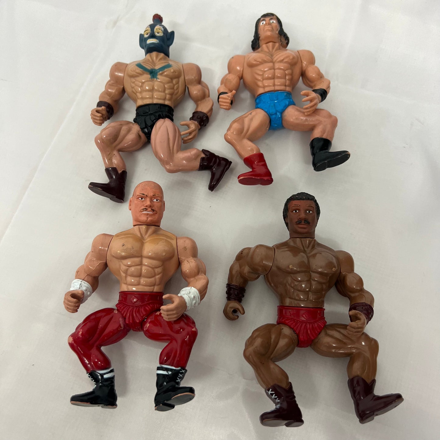 Set of 4 Retro - WWE MOTU Series Loose Action Figure WWE