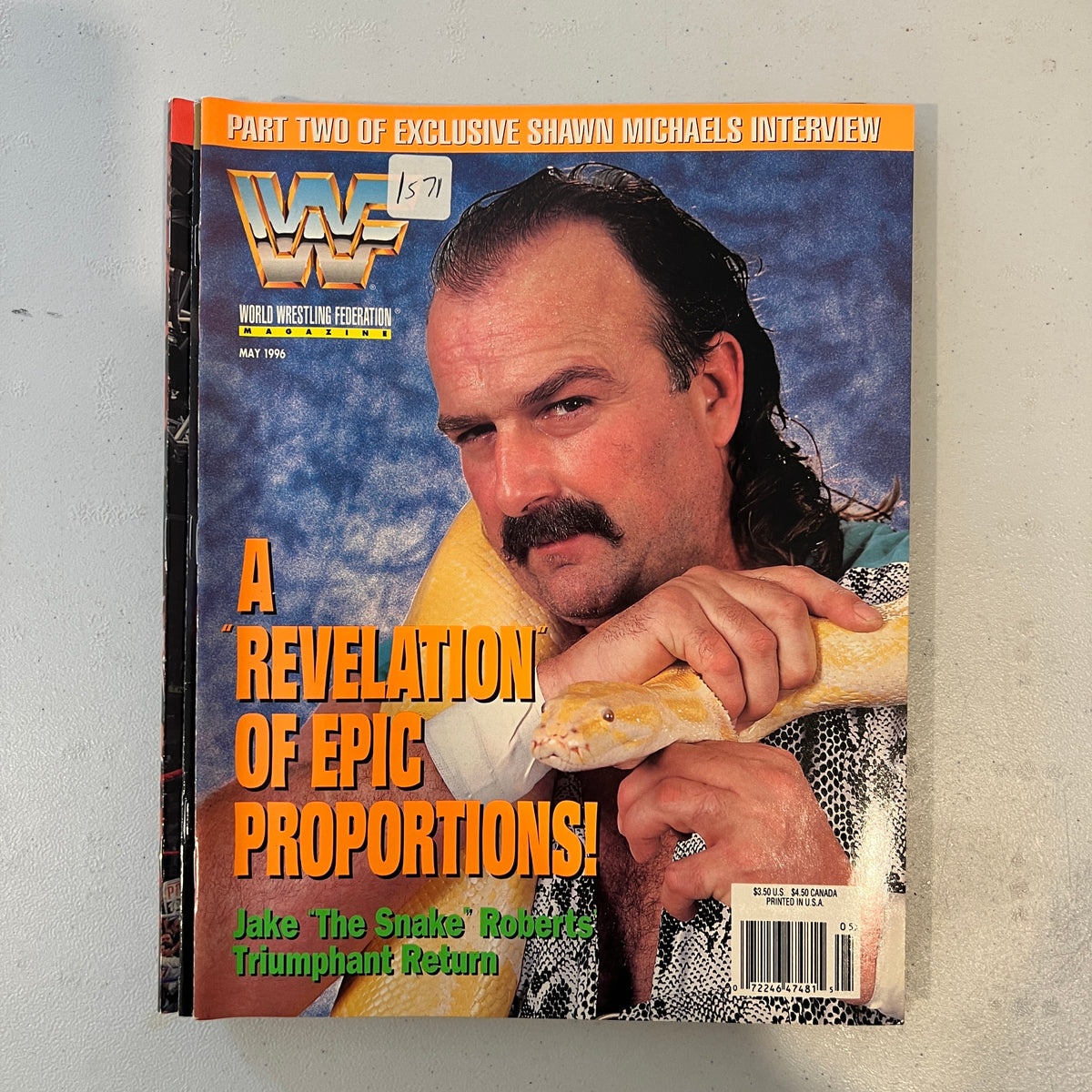 Jake The Snake Roberts WWF WWE Magazine 1990s Retro Wrestling Merchandise Collectable 1996 1