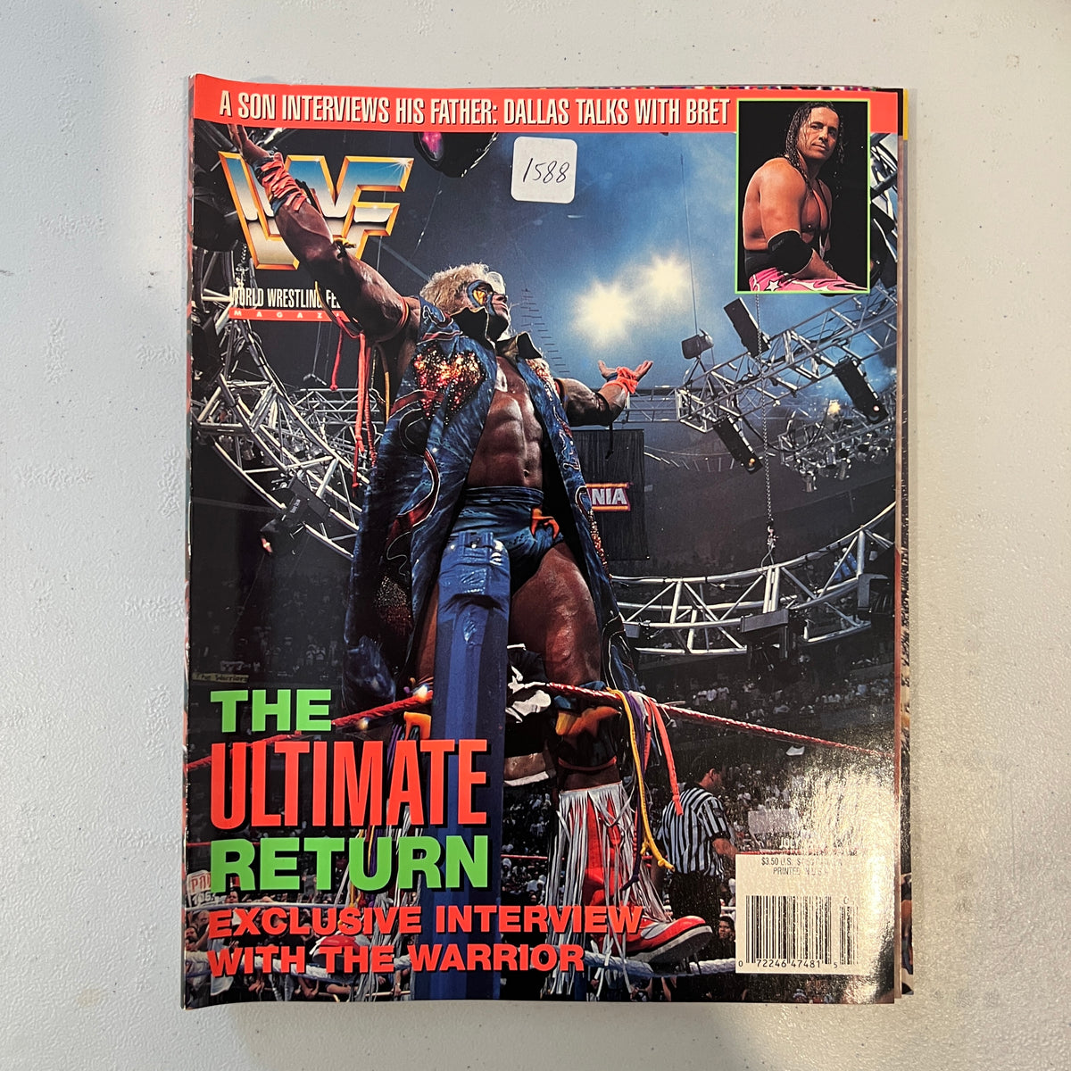 Ultimate Warrior WWF WWE Magazine 1990s Retro Wrestling Merchandise Collectable 1996 1