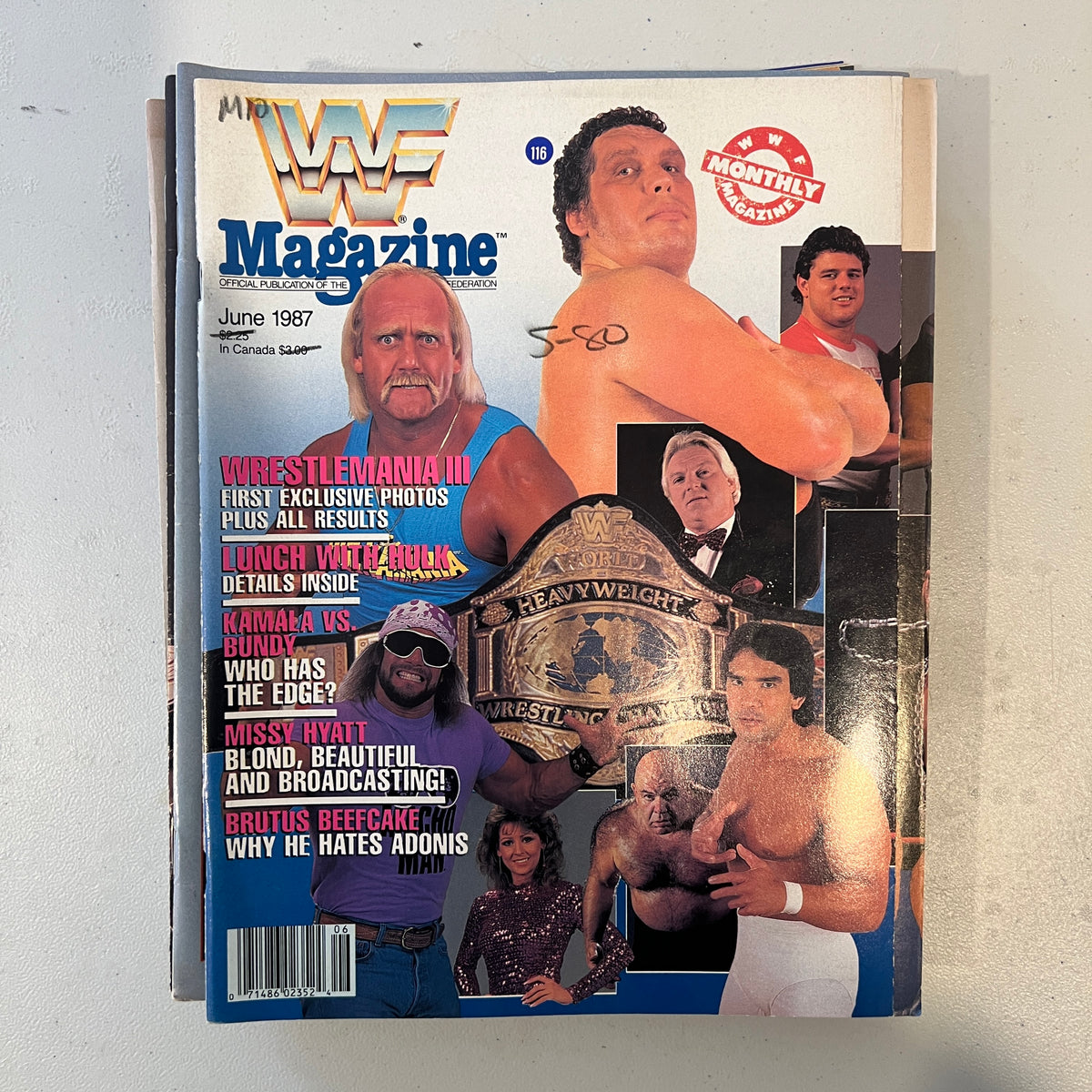 Andre Hogan WWF WWE Magazine 1990s Retro Wrestling Merchandise Collectable 1