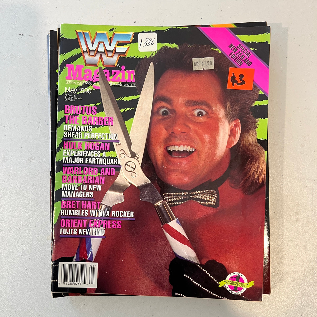 Brutus Beefcake WWF WWE Magazine 1990s Retro Wrestling Merchandise Collectable 2