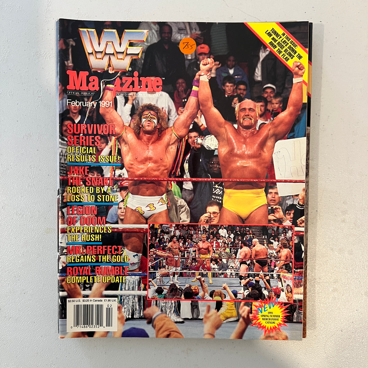 Hogan Ultimate Warrior WWF WWE Magazine 1990s Retro Wrestling Merchandise Collectable 2