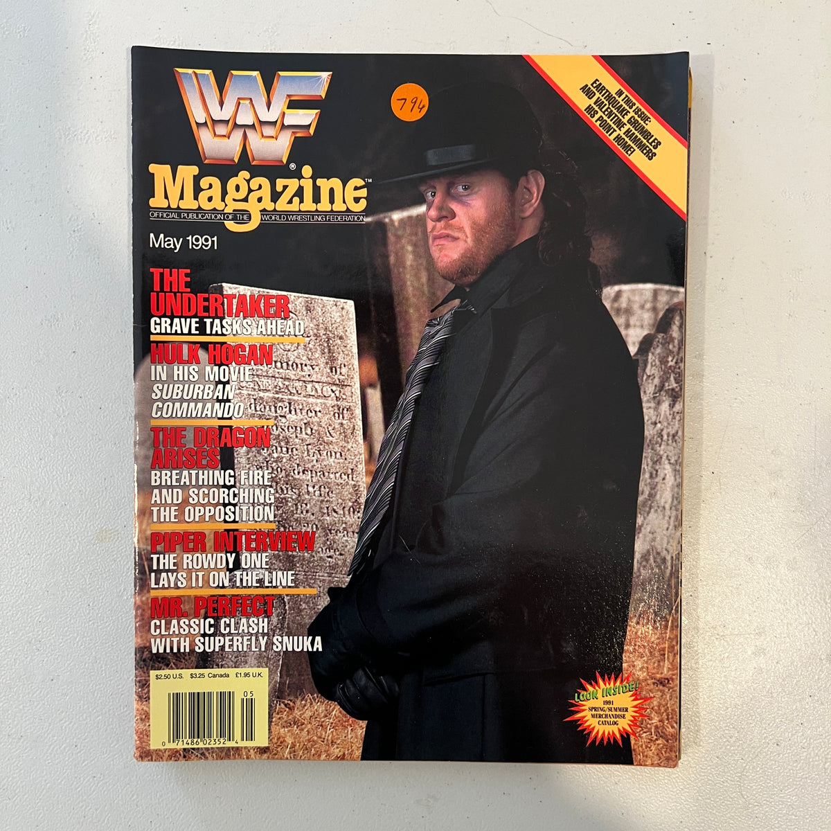 Undertaker WWF WWE Magazine 1990s Retro Wrestling Merchandise Collectable 2