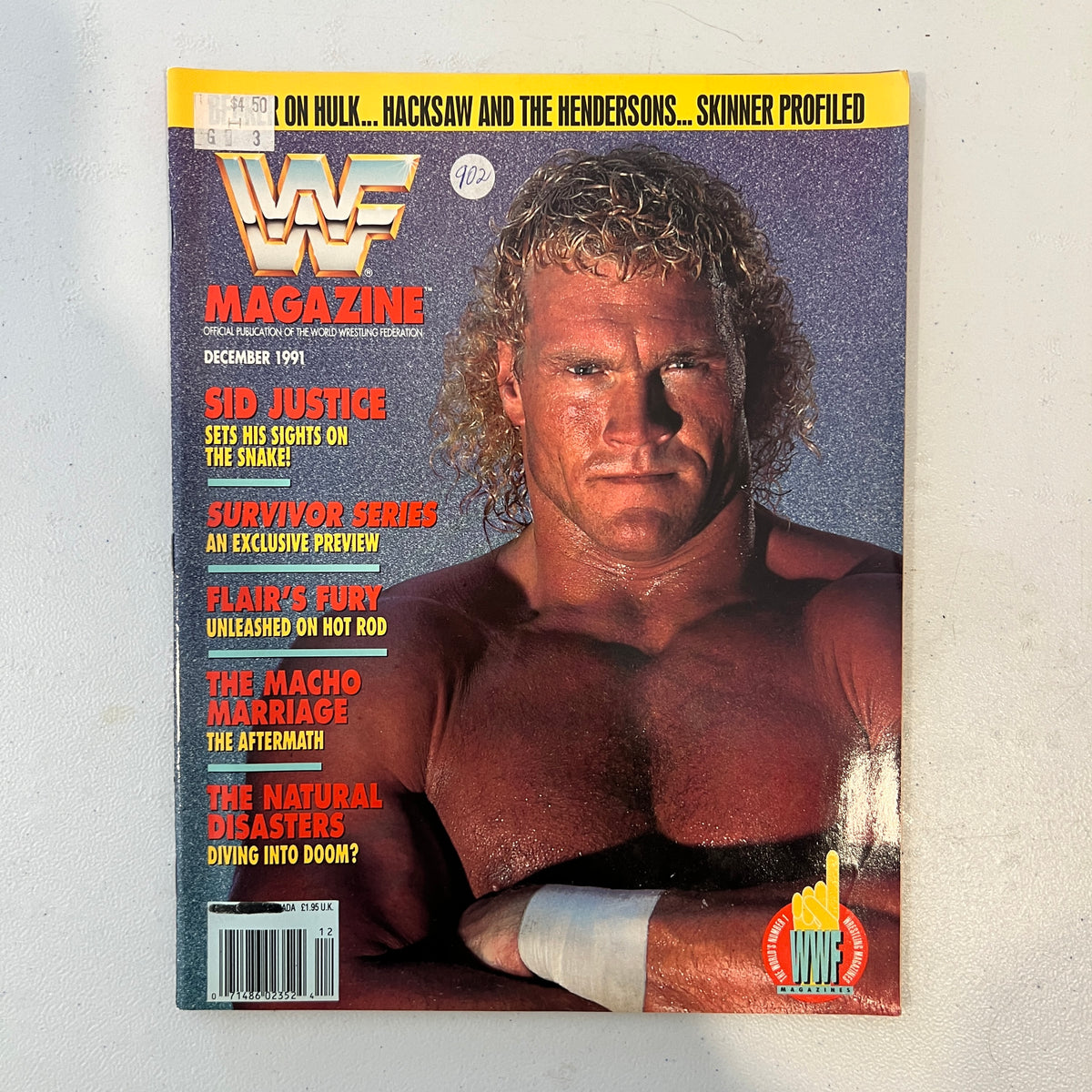 Sid WWF WWE Magazine 1990s Retro Wrestling Merchandise Collectable 2
