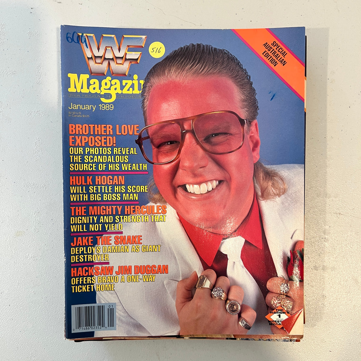 Brother Love WWF WWE Magazine 1990s Retro Wrestling Merchandise Collectable 2