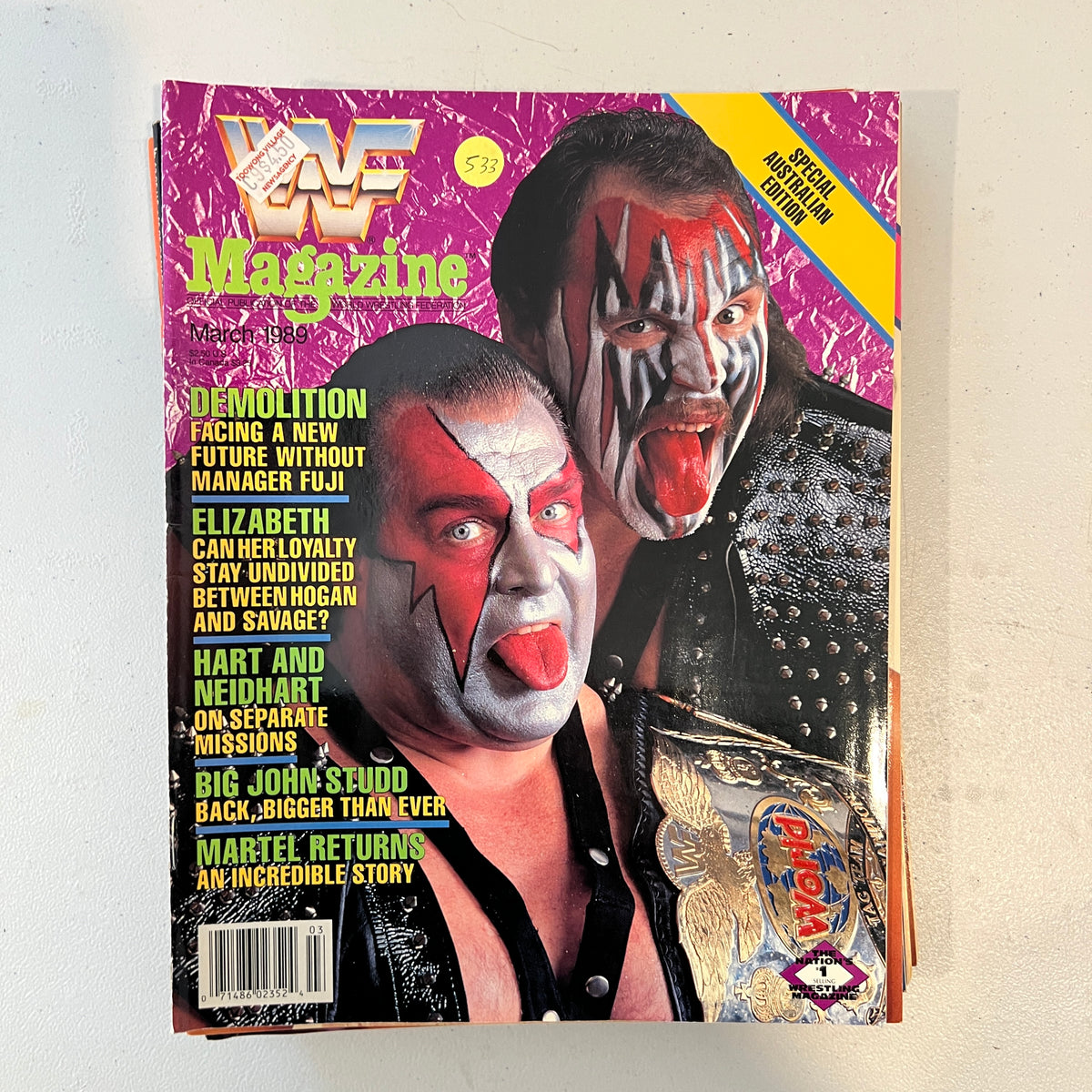 Demolition WWF WWE Magazine 1990s Retro Wrestling Merchandise Collectable 2