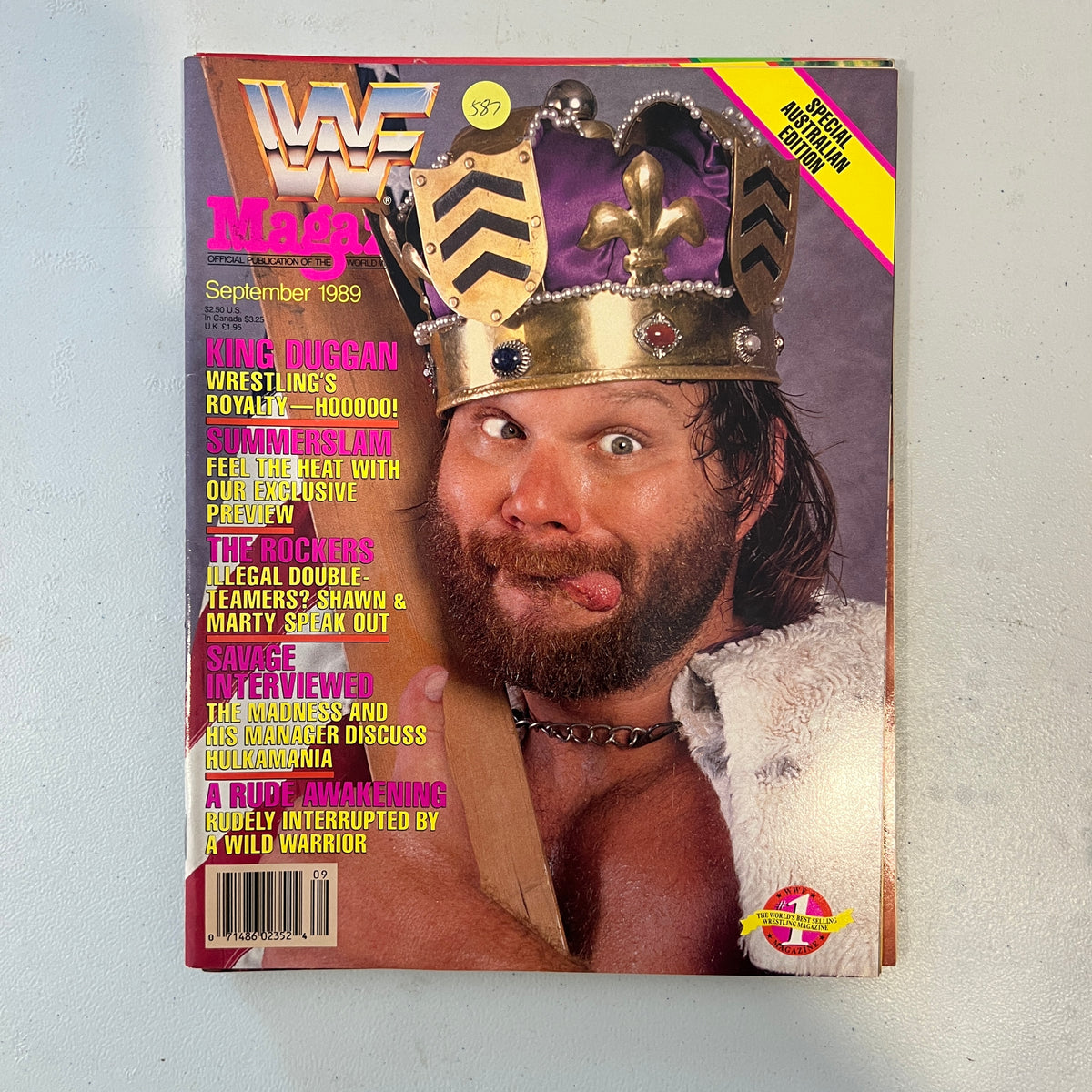 Hacksaw WWF WWE Magazine 1990s Retro Wrestling Merchandise Collectable 2