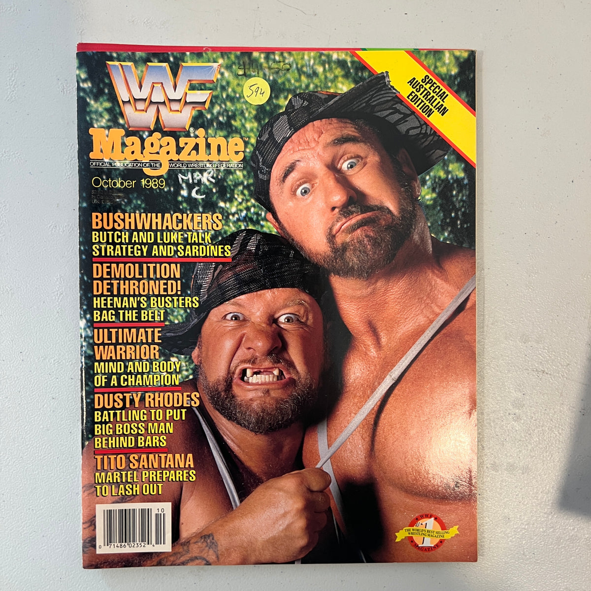 Bushwhackers WWF WWE Magazine 1990s Retro Wrestling Merchandise Collectable 2