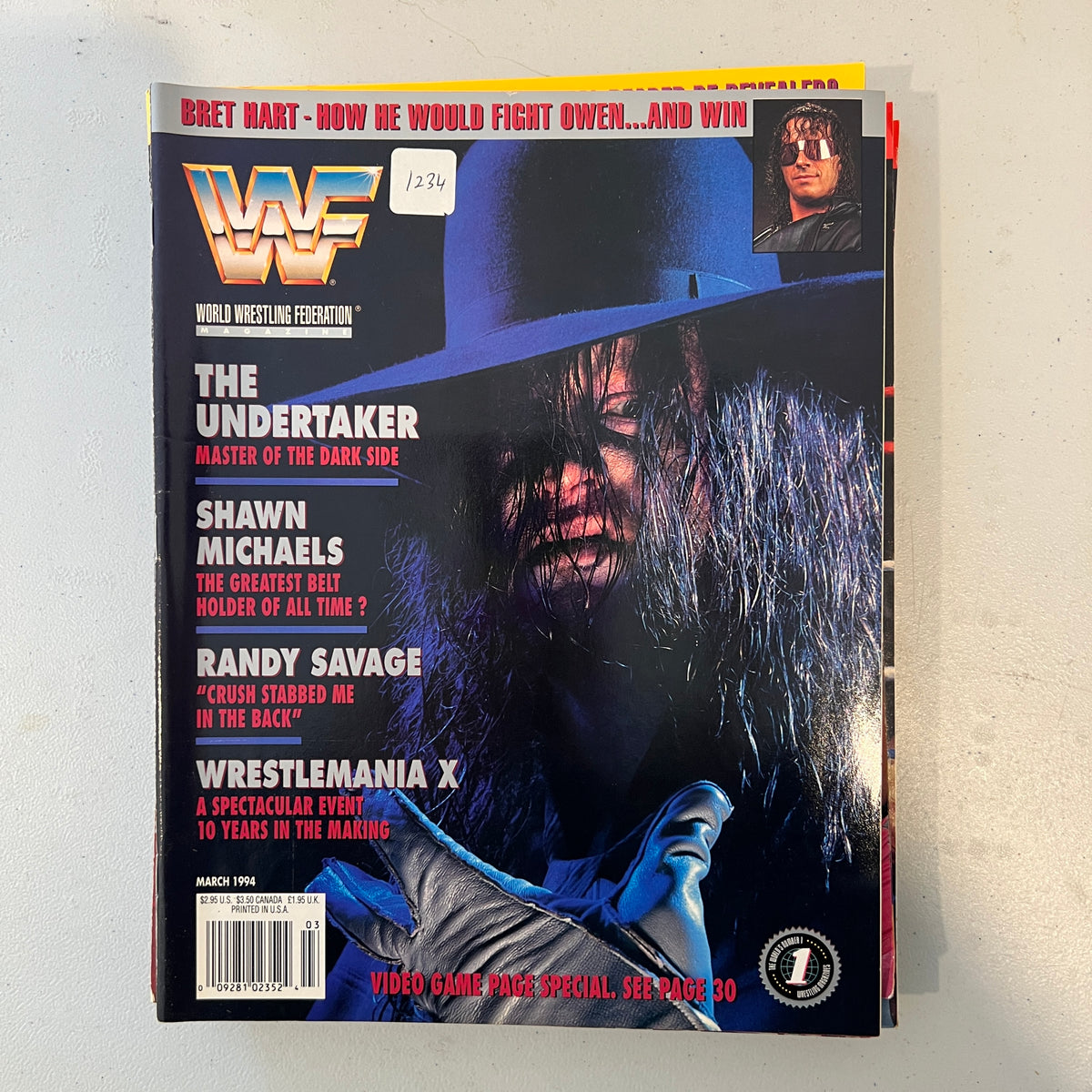 Undertaker WWF WWE Magazine 1990s Retro Wrestling Merchandise Collectable 3