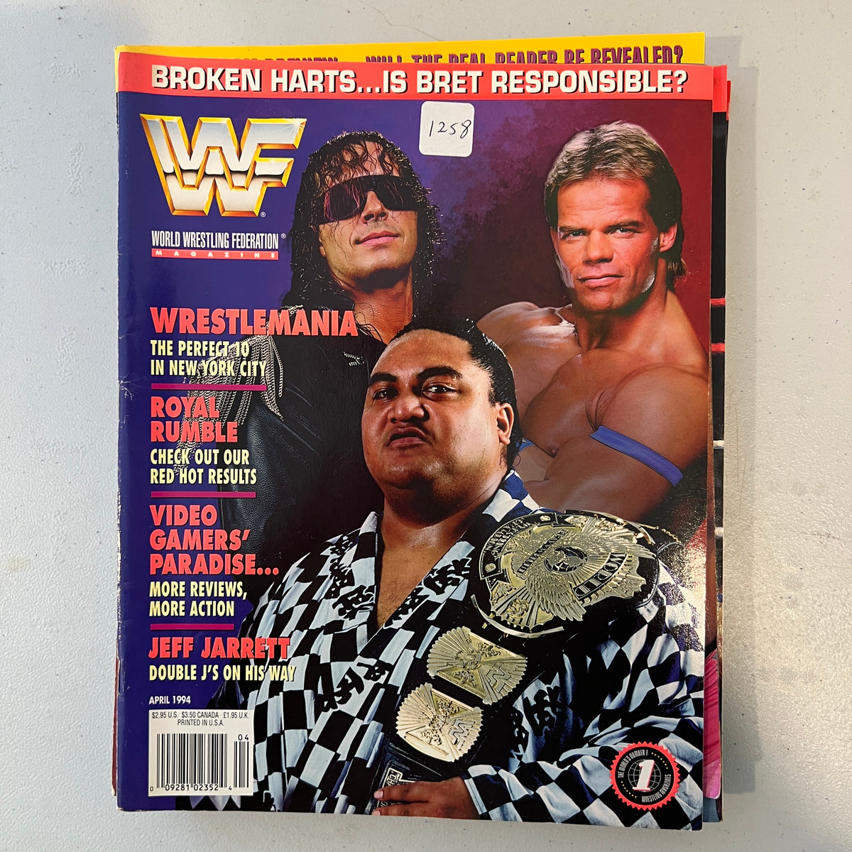 Yokozuna WWF WWE Magazine 1990s Retro Wrestling Merchandise Collectable 3