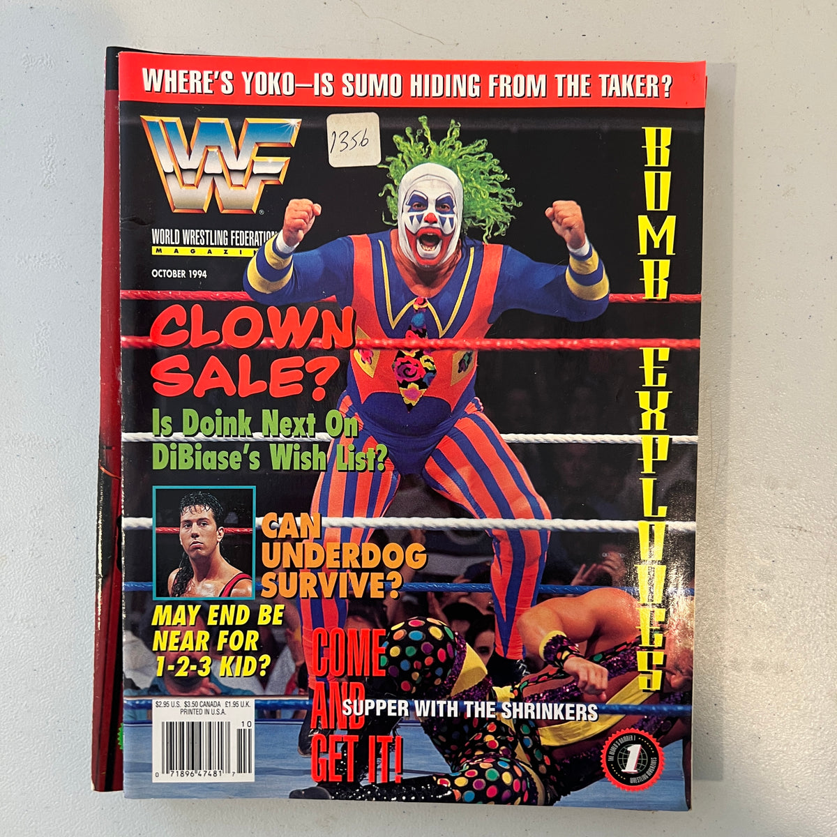 Doink The Clown WWF WWE Magazine 1990s Retro Wrestling Merchandise Collectable 3