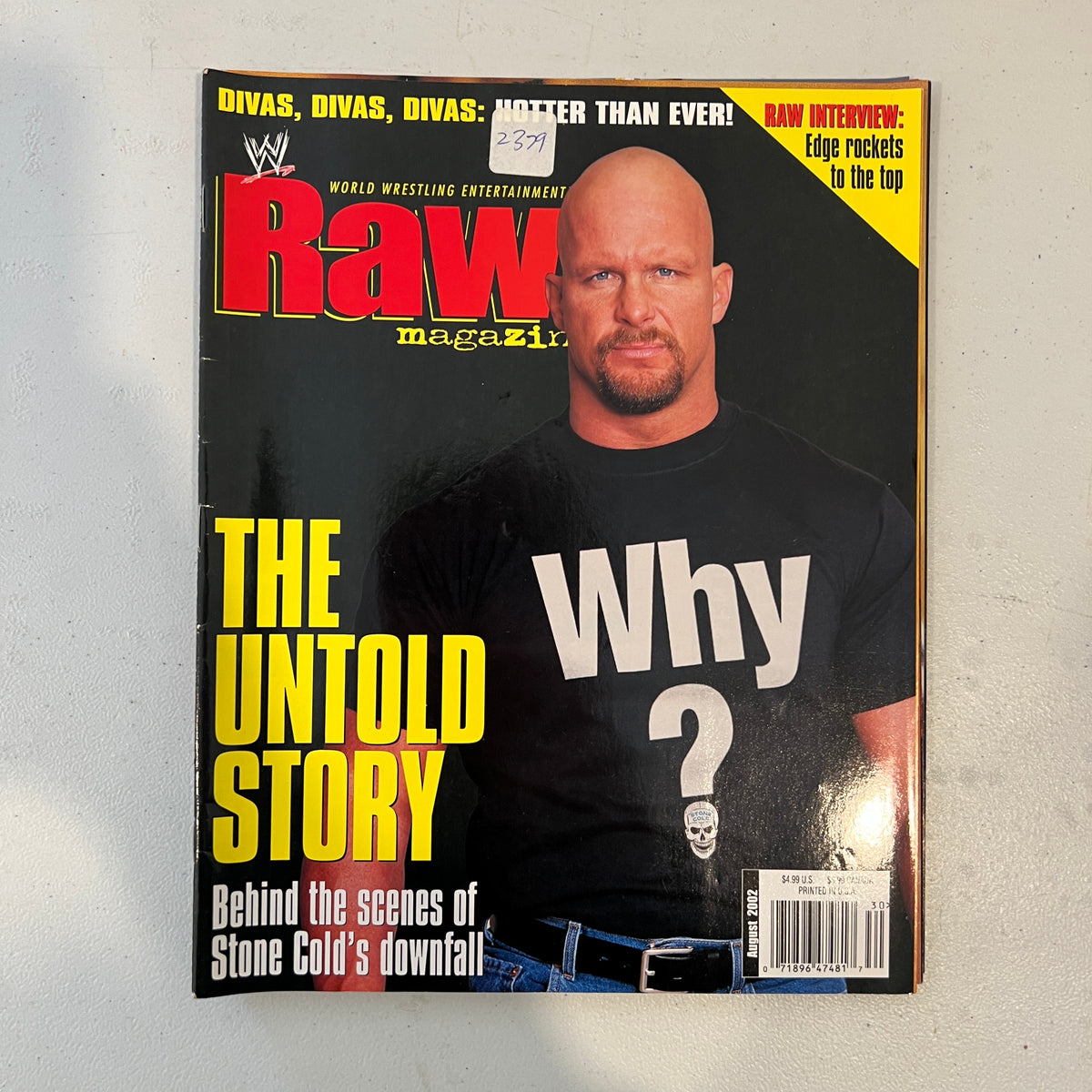 Stone Cold WWF WWE Magazine 1990s Retro Wrestling Merchandise Collectable 3