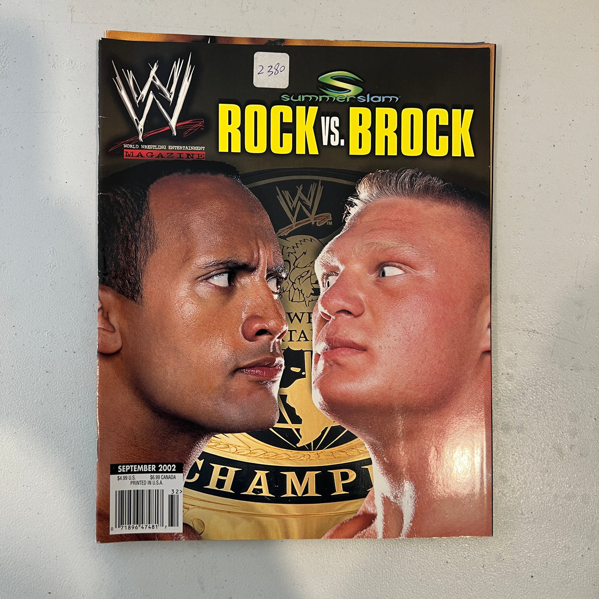 Brock vs Rock WWF WWE Magazine 1990s Retro Wrestling Merchandise Collectable 3