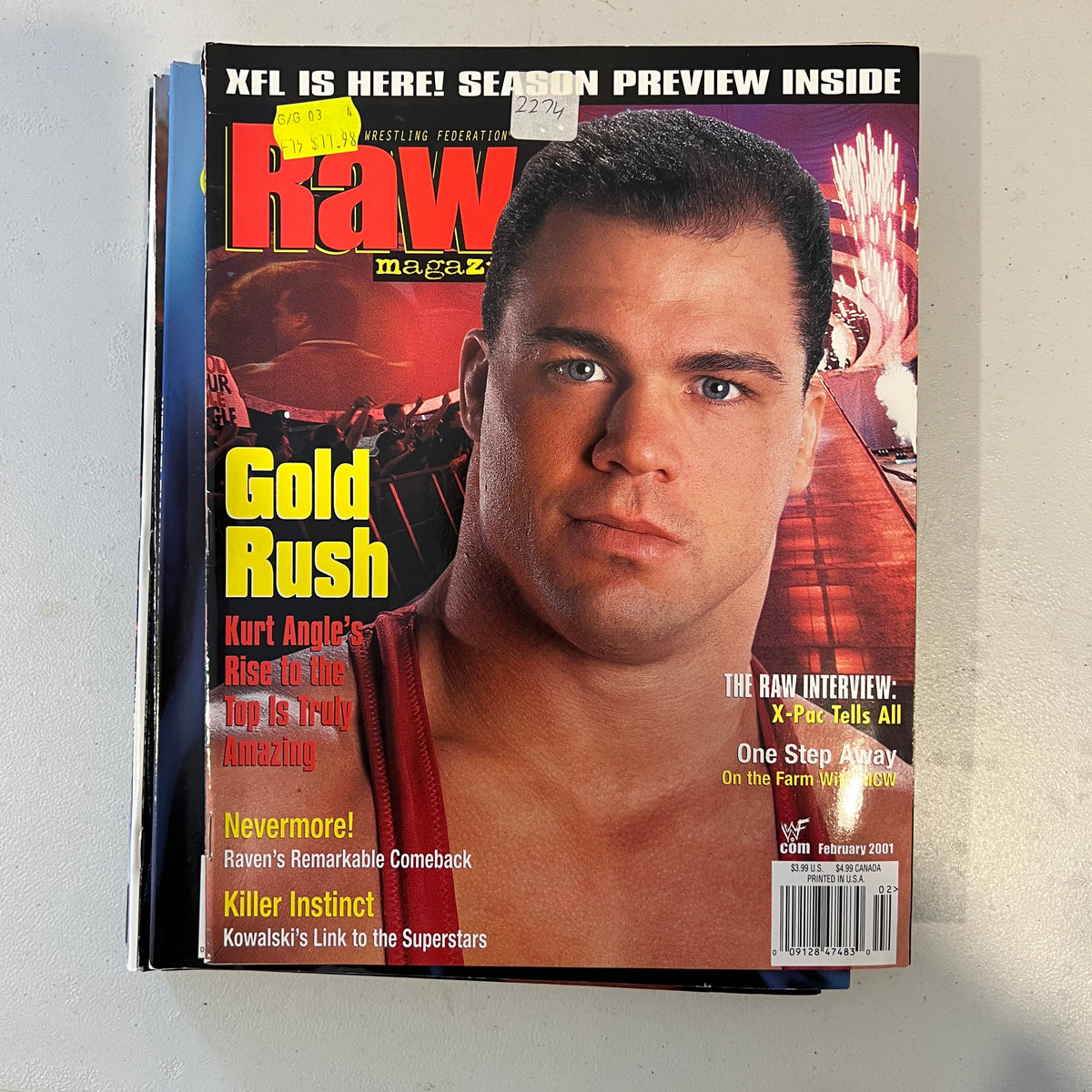 Kurt Angle WWF WWE Magazine 1990s Retro Wrestling Merchandise Collectable 3