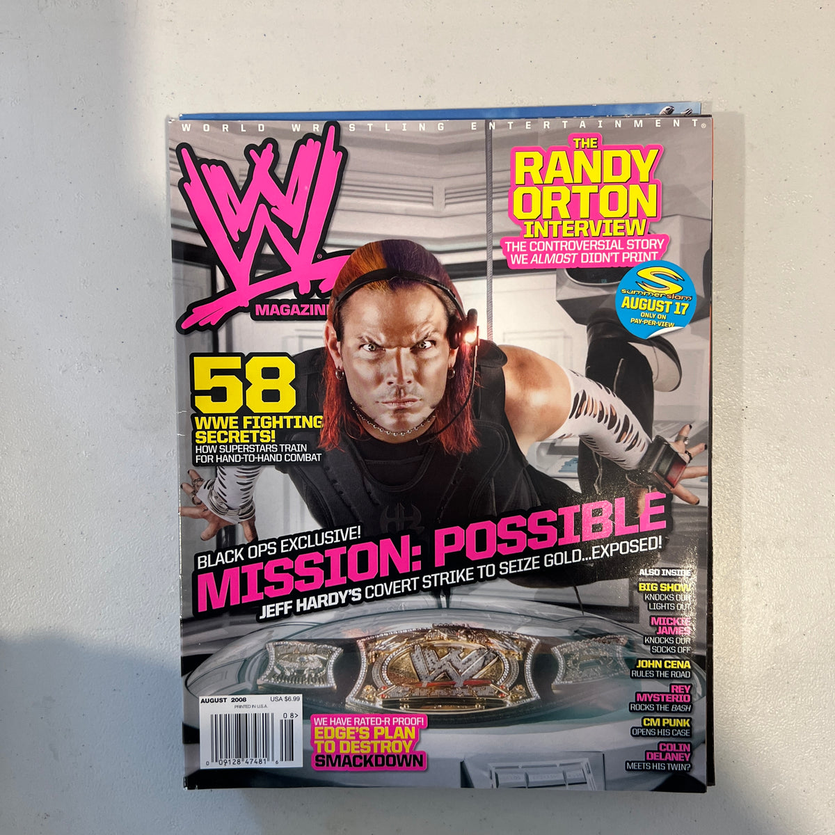 Jeff Hardy WWE Magazine 2000s Retro Wrestling Merchandise Collectable 3