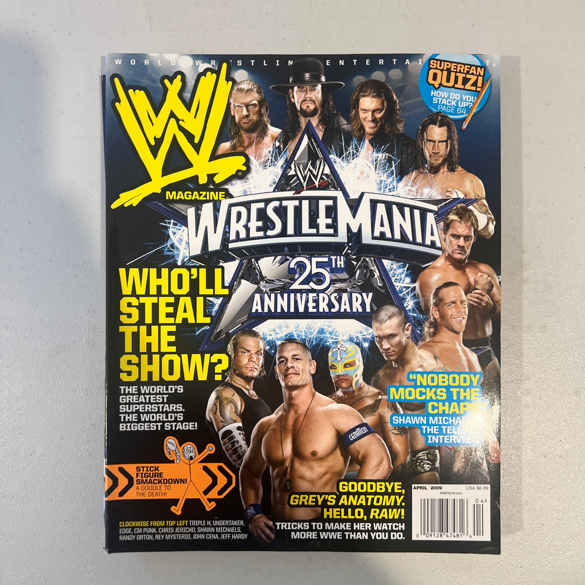 Wrestlemania 25 WWE Magazine 2000s Retro Wrestling Merchandise Collectable 5