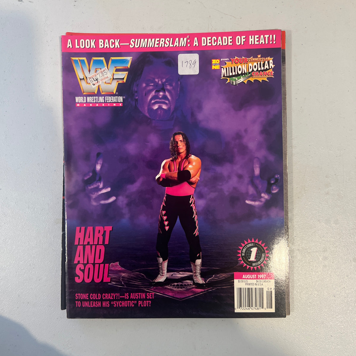 Bret Hart WWF WWE Magazine 1990s Retro Wrestling Merchandise Collectable 5