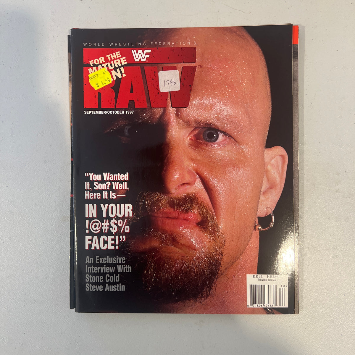 Stone Cold WWF WWE Magazine 1990s Retro Wrestling Merchandise Collectable 5