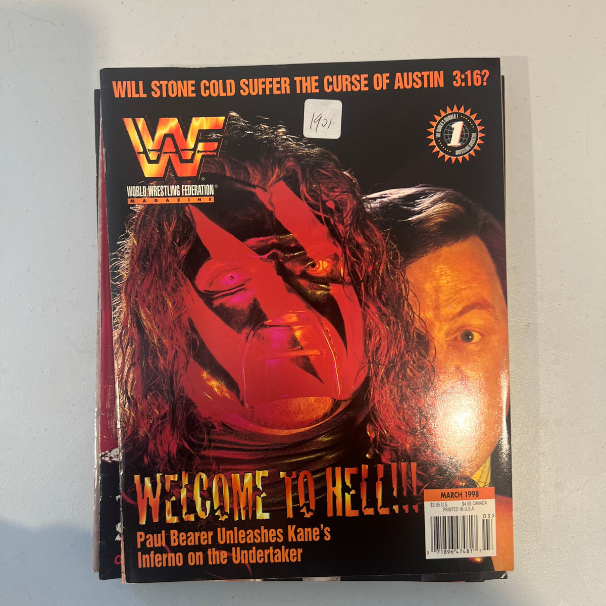 Kane WWF WWE Magazine 1990s Retro Wrestling Merchandise Collectable 5