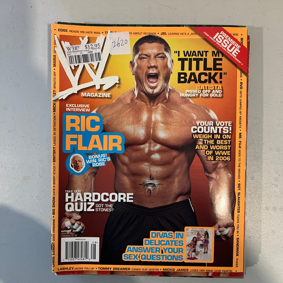 Batista WWE Magazine 2000s Retro Wrestling Merchandise Collectable 5