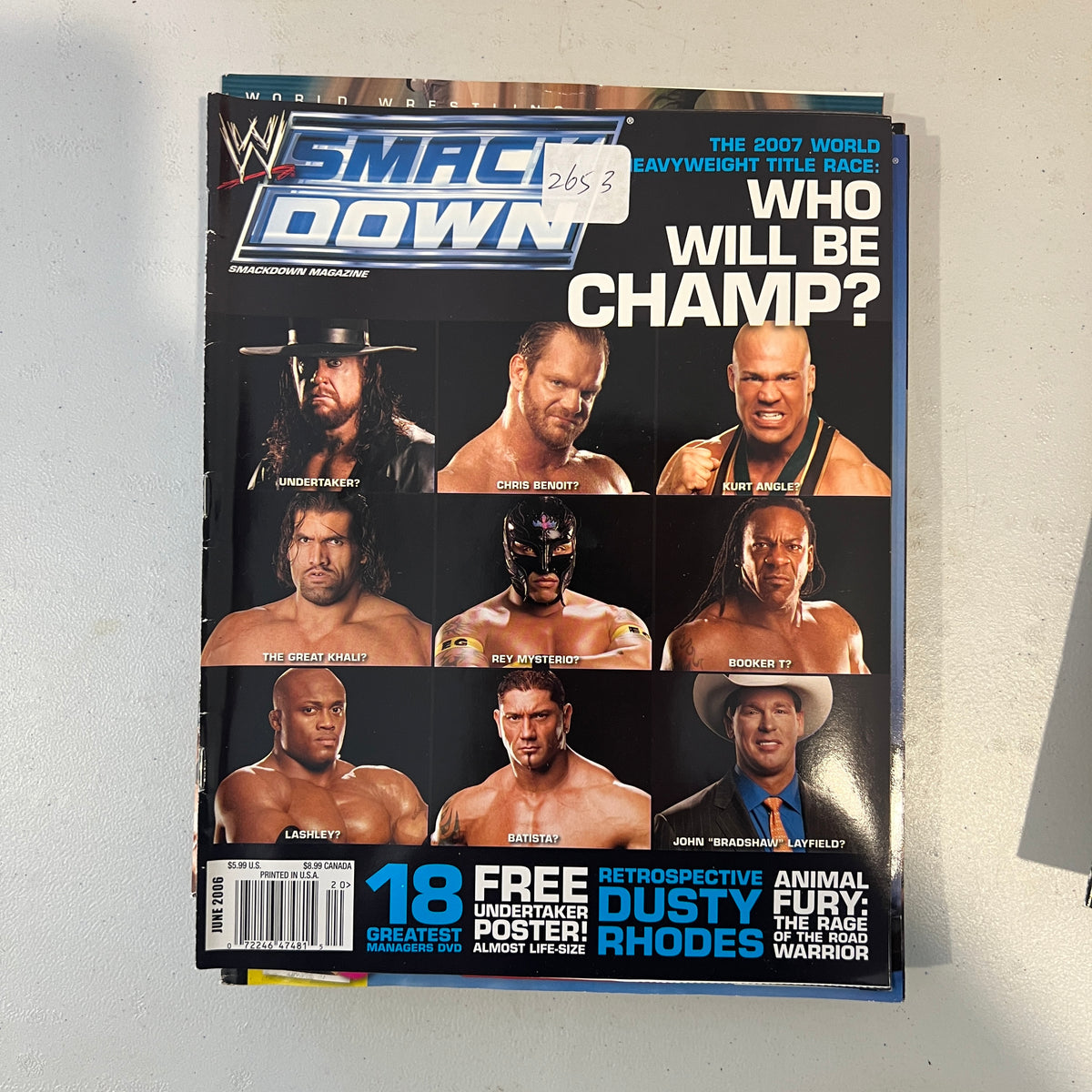 Smackdown WWE Magazine 2000s Retro Wrestling Merchandise Collectable 5