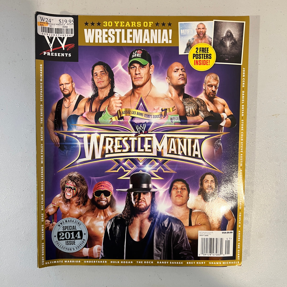 Wrestlemania 30 WWE Magazine Wrestling Merchandise Collectable 6