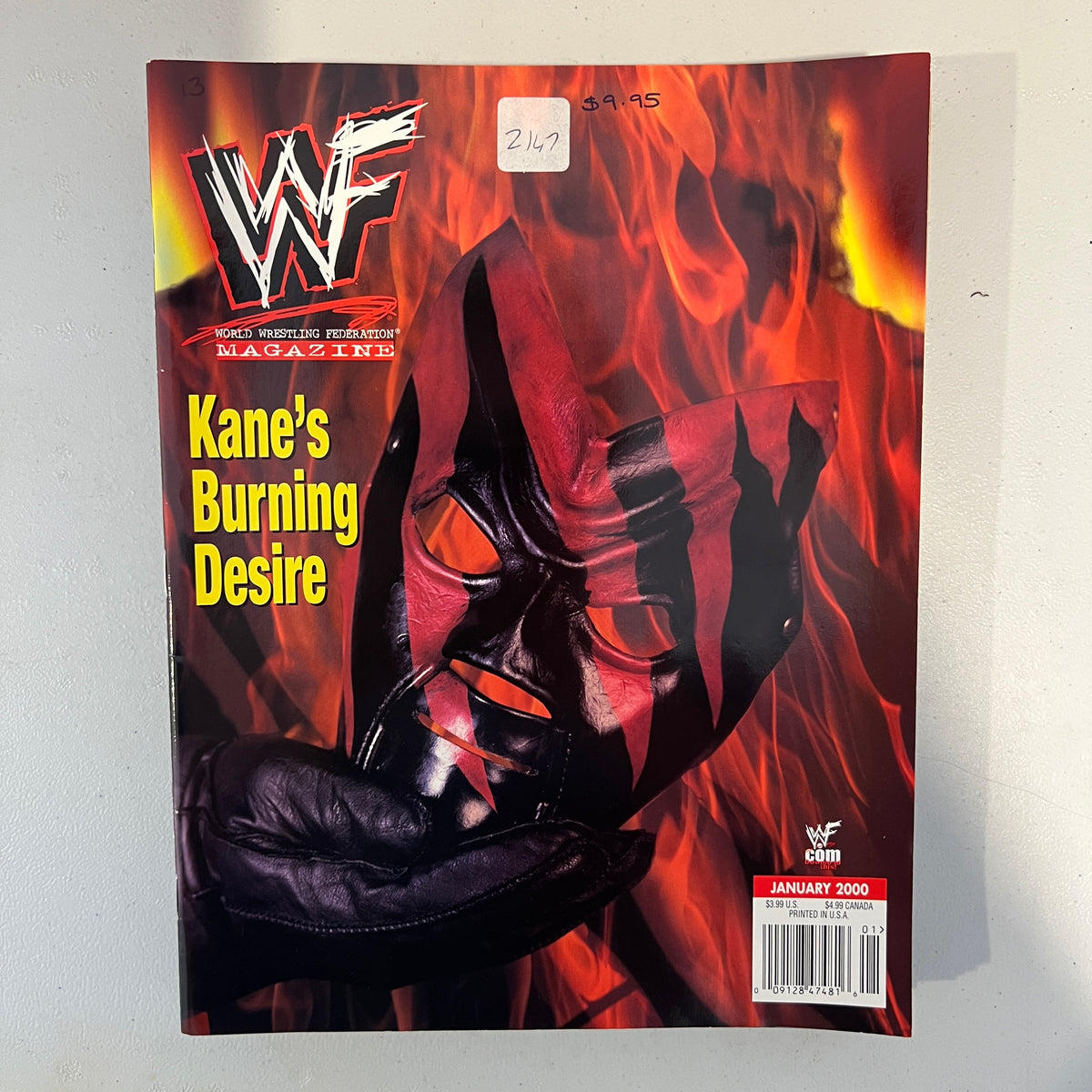 Kane WWF WWE Magazine 1990s Retro Wrestling Merchandise Collectable 9