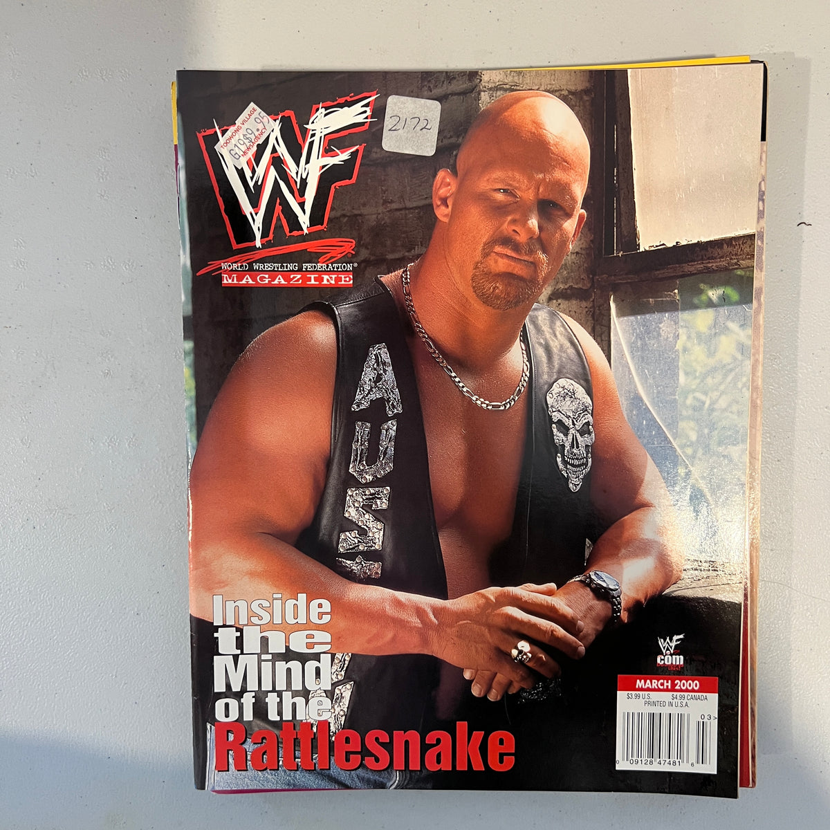 Stone Cold Steve Austin WWF WWE Magazine 1990s Retro Wrestling Merchandise Collectable 9