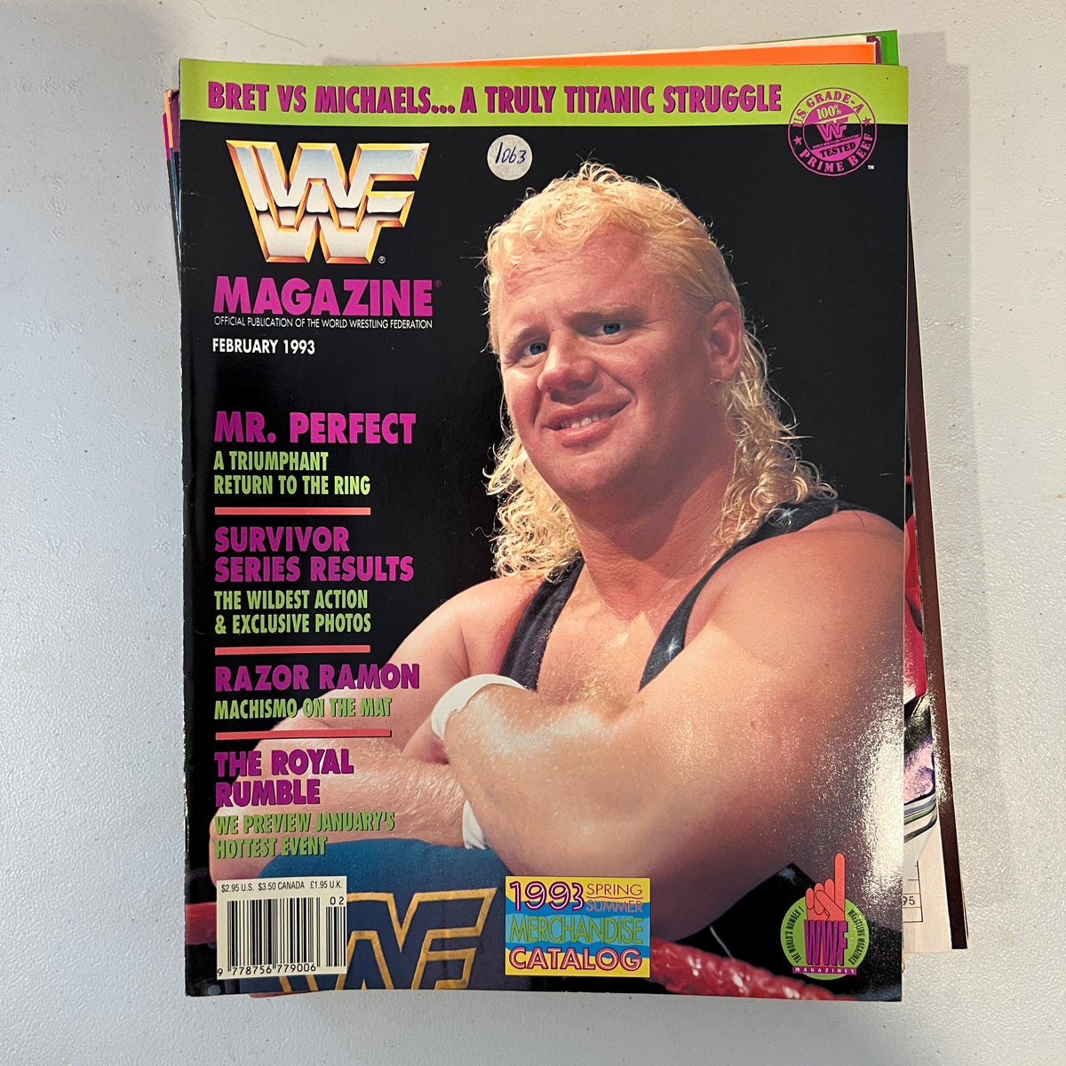 Mr Perfect WWF WWE Magazine 1990s Retro Wrestling Merchandise Collectable 9