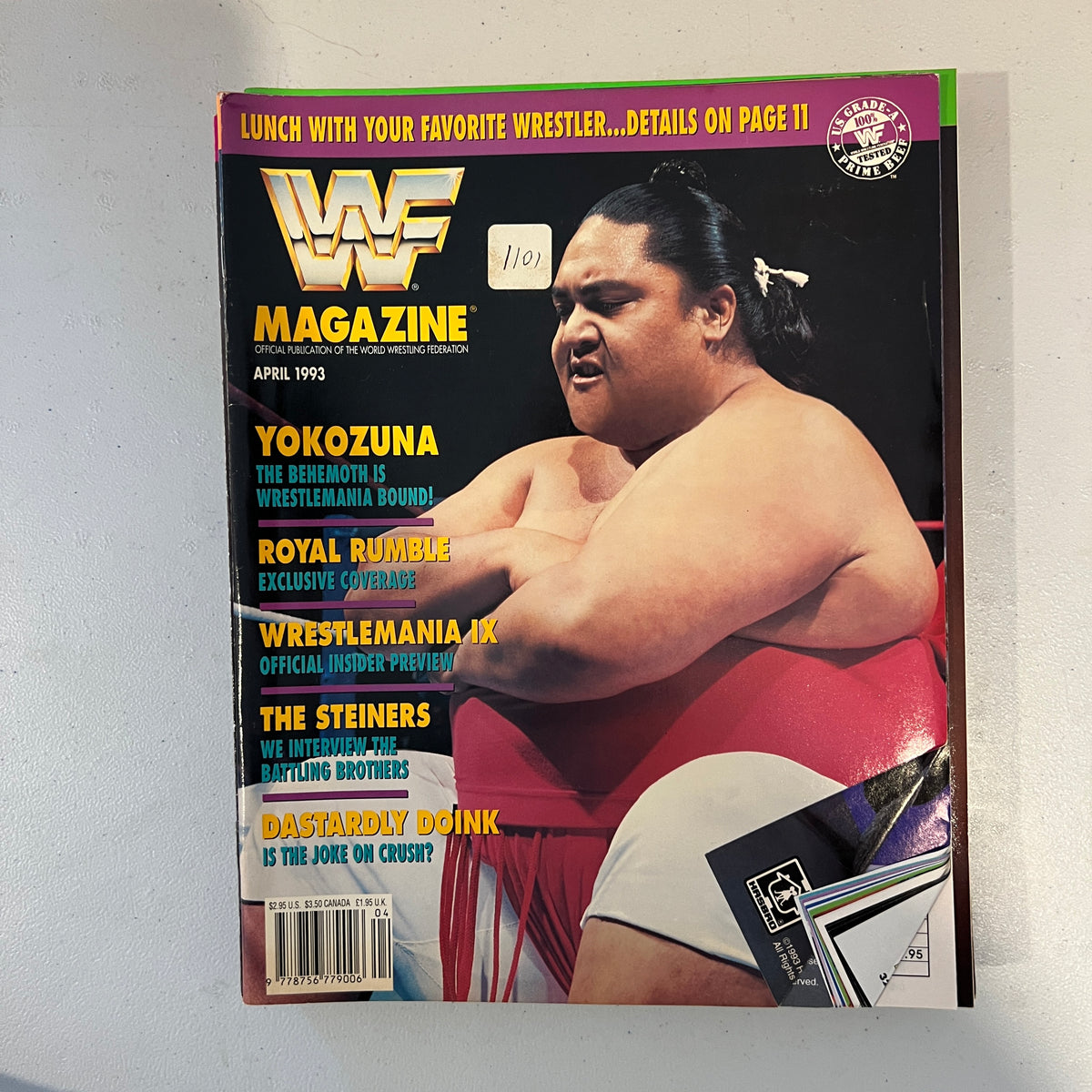 Yokozuna WWF WWE Magazine 1990s Retro Wrestling Merchandise Collectable 9