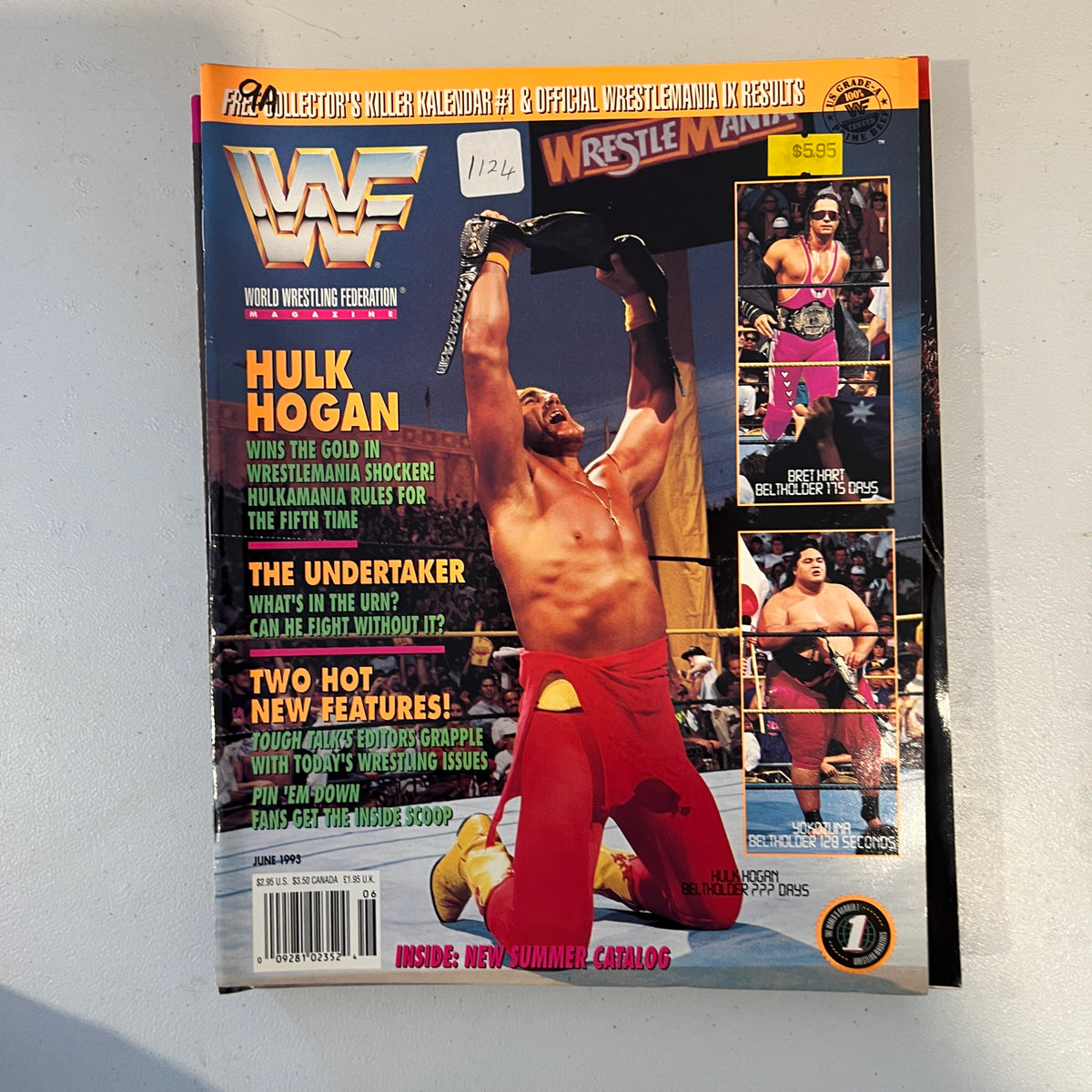 Hulk Hogan WWF WWE Magazine 1990s Retro Wrestling Merchandise Collectable 9