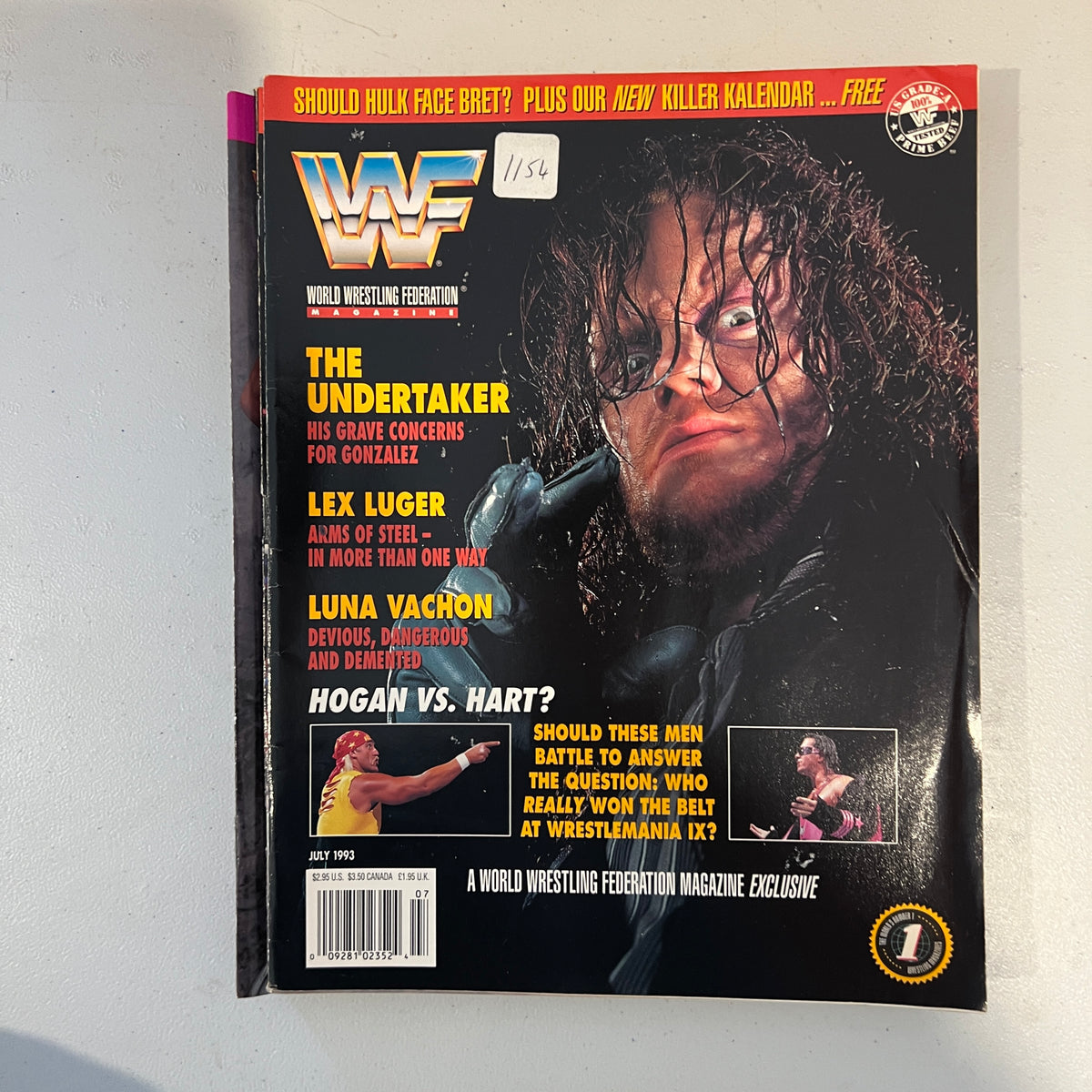 Undertaker WWF WWE Magazine 1990s Retro Wrestling Merchandise Collectable 9
