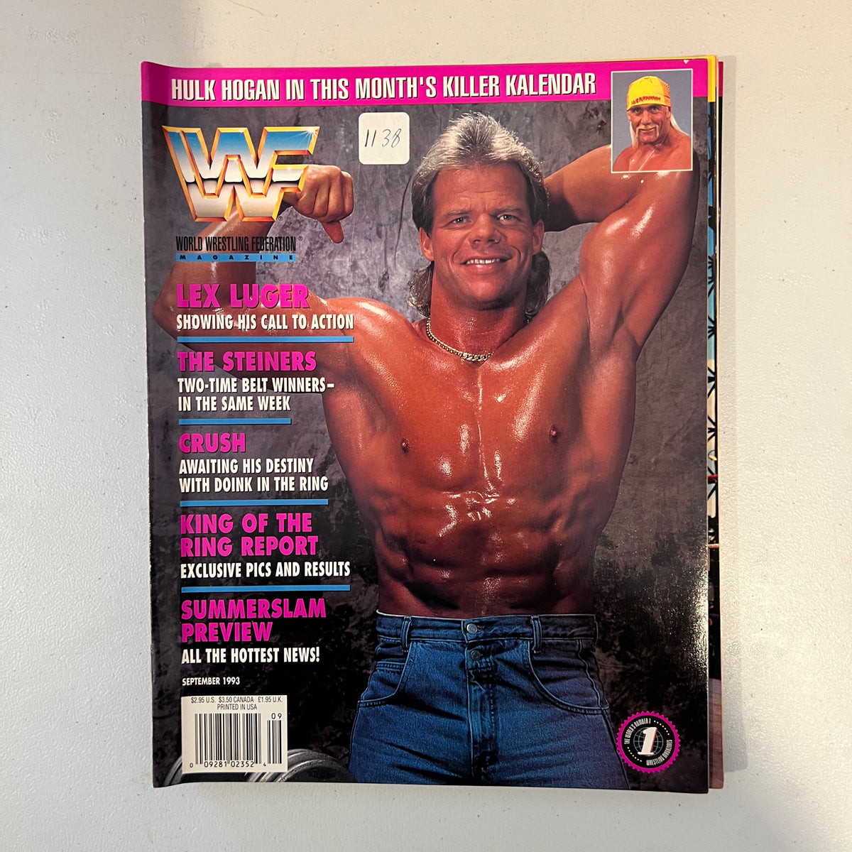 Lex Luger WWF WWE Magazine 1990s Retro Wrestling Merchandise Collectable 9