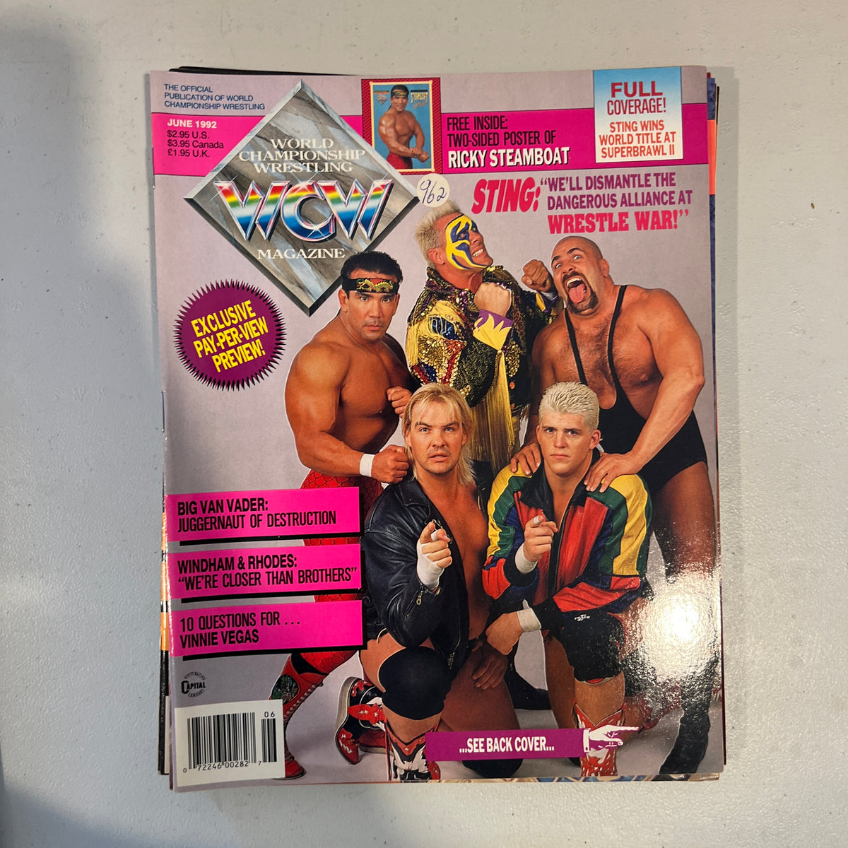 Sting WCW WWE Magazine 1990s Retro Wrestling Merchandise Collectable 10