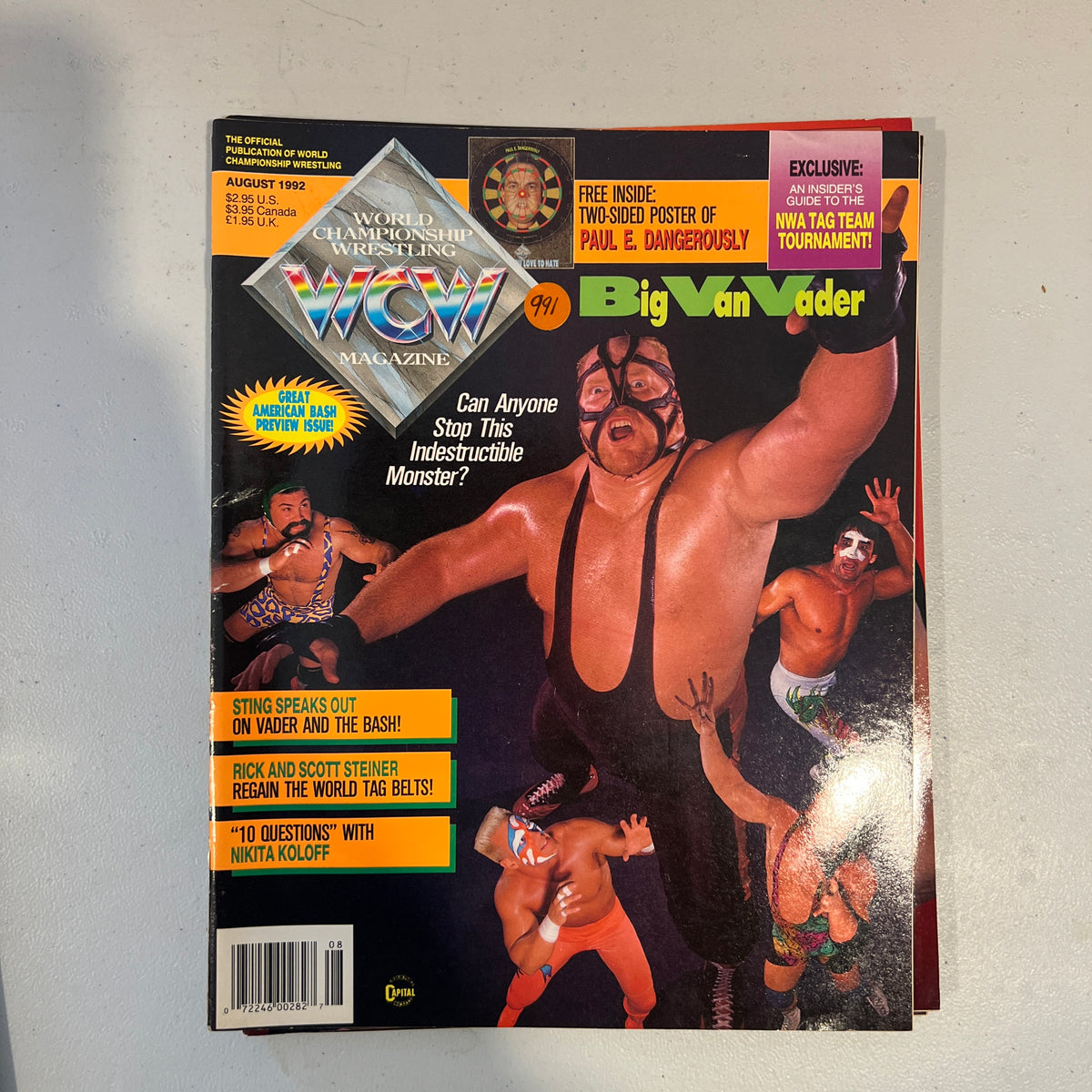 Vader WCW WWE Magazine 1990s Retro Wrestling Merchandise Collectable 10