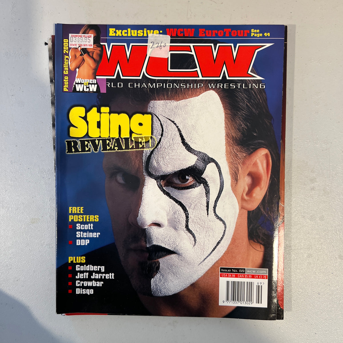 Sting WCW WWE Magazine 1990s Retro Wrestling Merchandise Collectable 10
