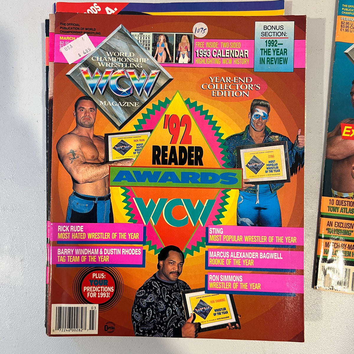 92 Reader Awards WCW WWE Magazine 1990s Retro Wrestling Merchandise Collectable 11