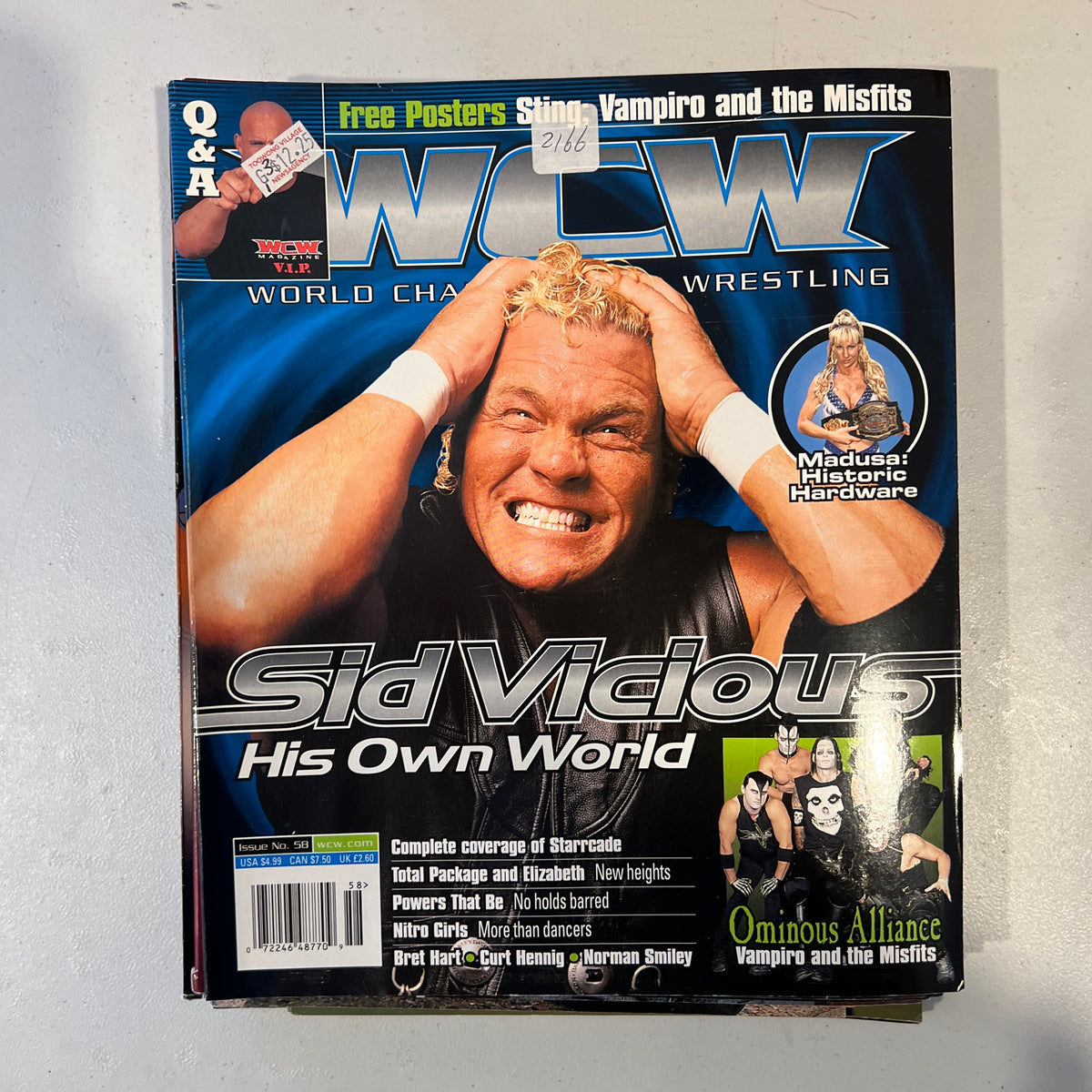 Sid Vicious WCW WWE Magazine 1990s Retro Wrestling Merchandise Collectable 11